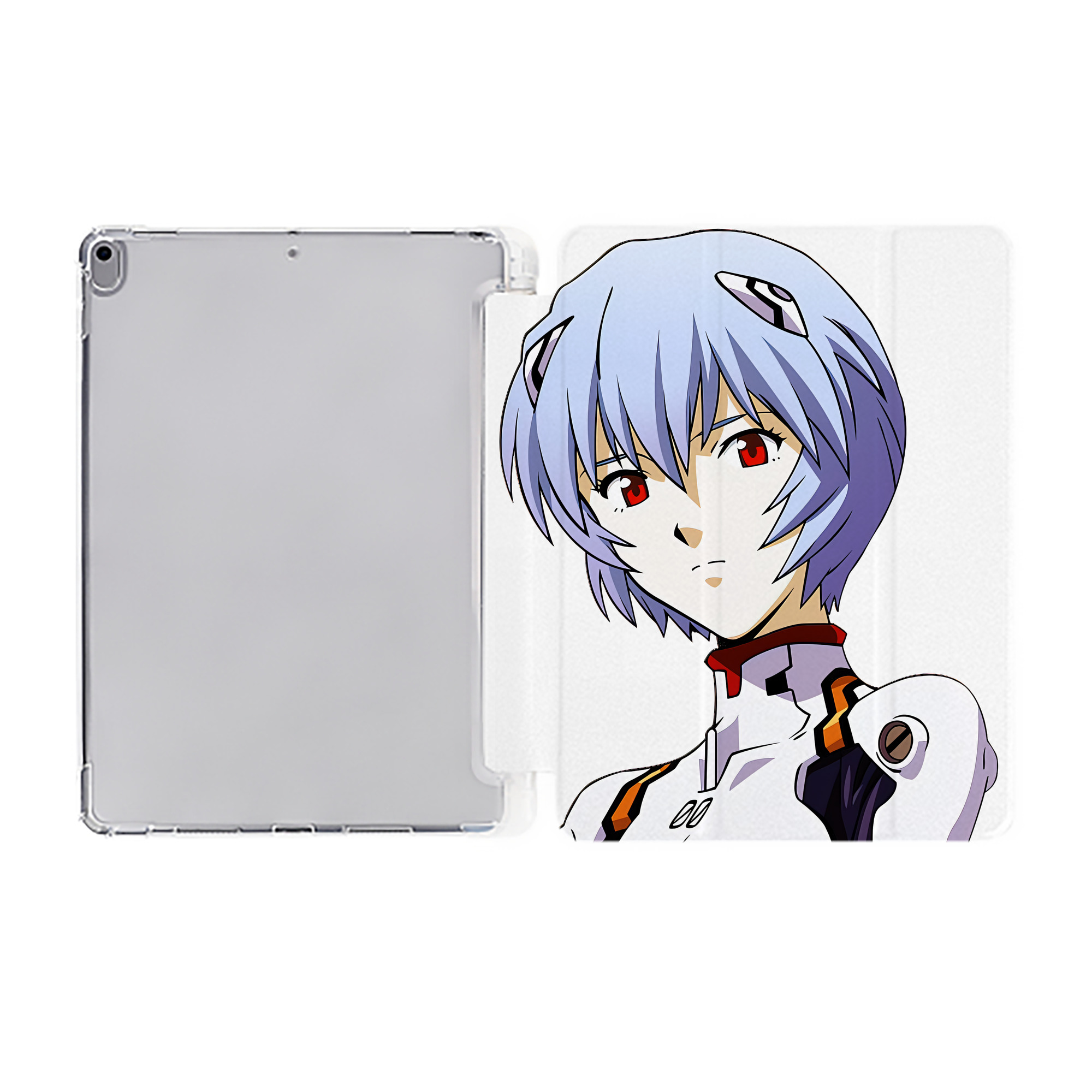 （画像用） EVA 新世紀エヴァンゲリオン IPad ケース ペン収納付き 三つ折りスタンド PUレザー×シリコン 対応機種9.5/10.5/10.9インチ